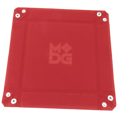 Velvet Folding Dice Tray - Red